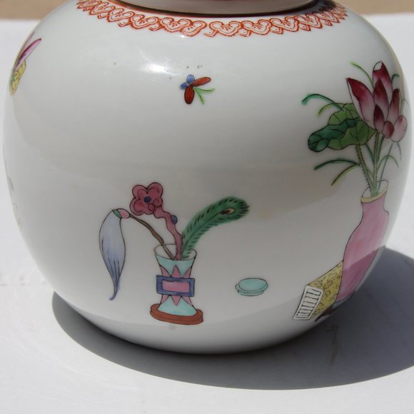 Delightfully Odd Vintage Hong Kong Ginger Jar with Lid, GREAT Gift! - Picture 3 of 10